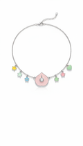 Petal Pink Charm Necklace Set